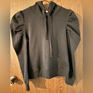 Rebecca Minkoff Black Janine Hoodie Sweatshirt, Small